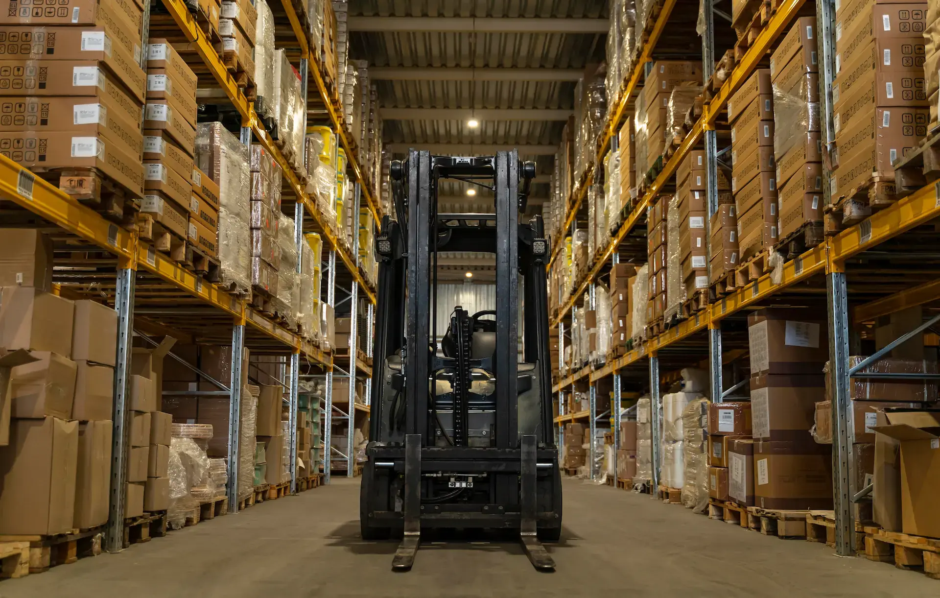 Professional forklift training in action